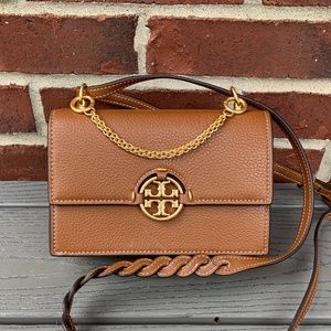 New Tory Burch Miller Mini Leather Crossbody Bag